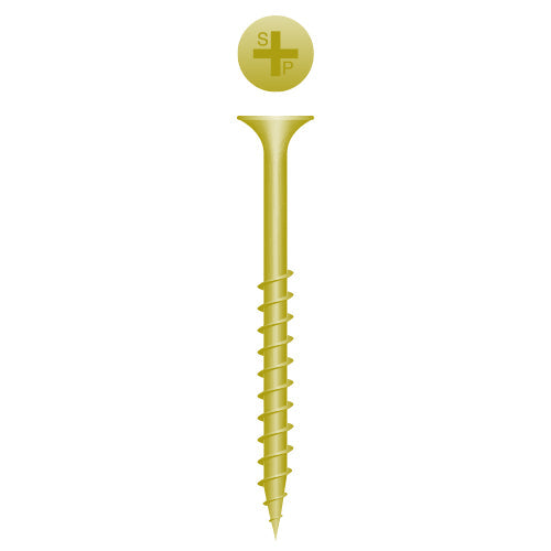 #10 Strong-Point Bugle Head 10 x 4-1/2, PH, Coarse, Zinc Yellow