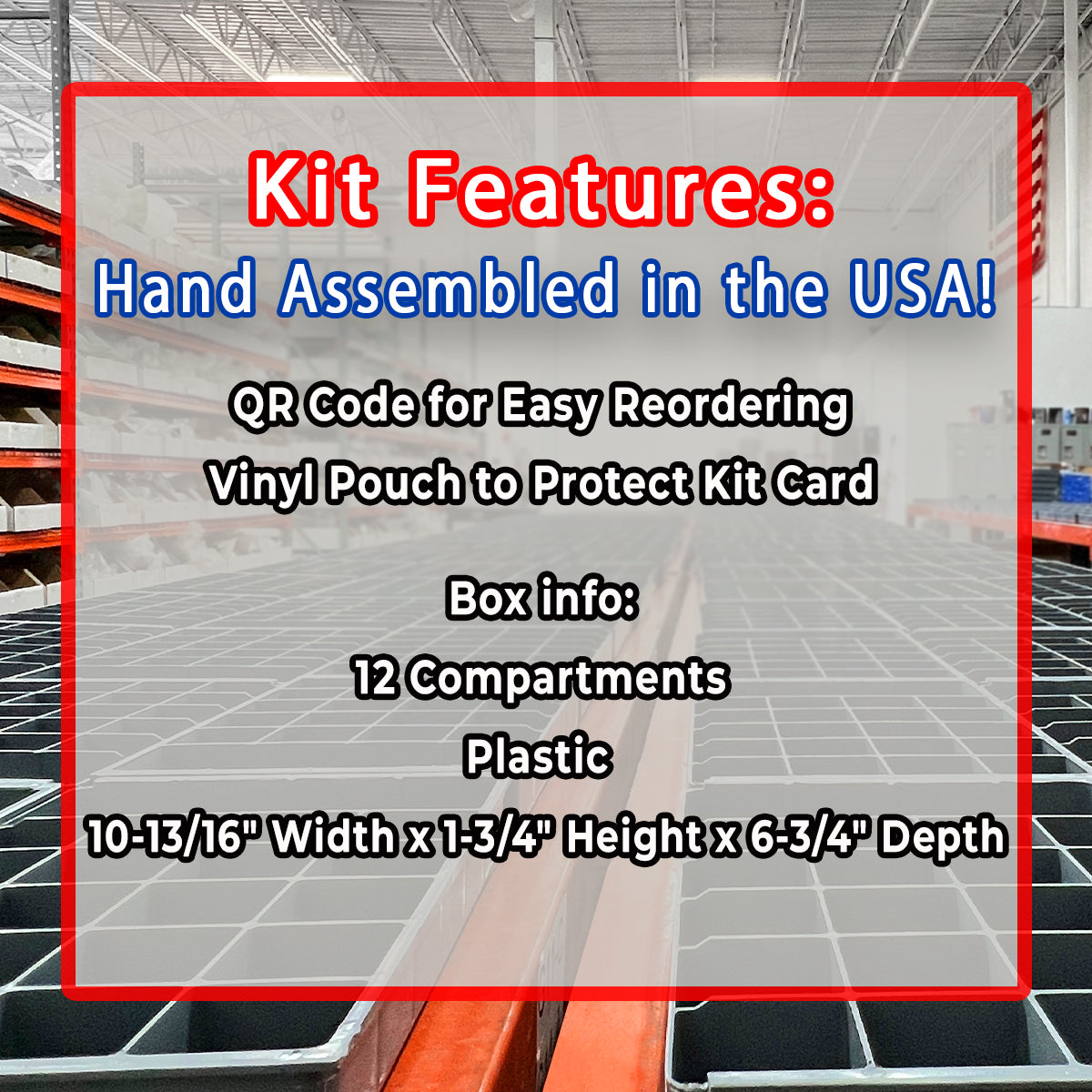 Assortment Kit #629 (109Pcs.) 1/2"-13 Grade 5 Hex Cap Screws, Grade 5 Hex & Nylon Nuts, Flat & Lock Washers - Zinc Plated