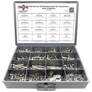 7/16"-20 Fine 18-8 Stainless Steel Hex Cap Screws, Nuts, & Washers - 528 PCS