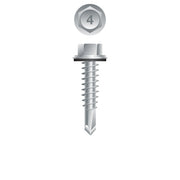 #14 Strong-Point Hex Washer Head w/Washer 14-14 x 7/8, 410 Stainless Steel