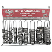 304 Stainless Steel Worm Gear Hose Clamps - 146 PCS