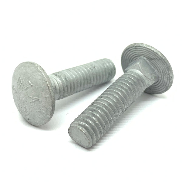1/4-20x2-1/2" A307 Grade A Carriage Bolts Galvanized