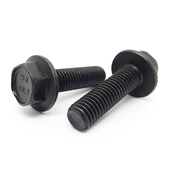 M8-1.25x14 Class 10.9 Hex Flange Bolts Phos & Oil