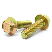 M8-1.25x12 Class 8.8 Hex Flange Bolts Zinc Yellow