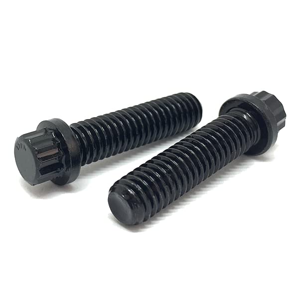 1/2-13x2-1/4" Alloy 12 Point Flange Screws Black Oxide