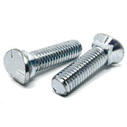 7/16-20x2" Grade 5 Elliptical Head Plow Bolts Zinc