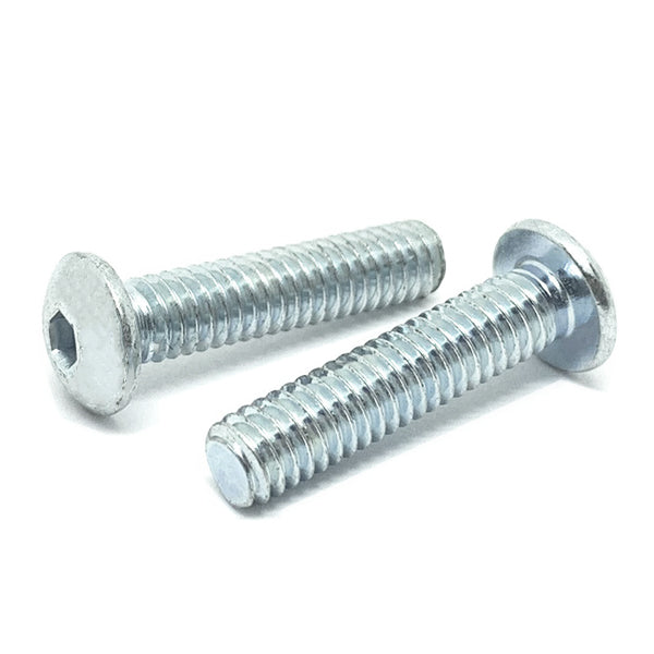 #10-32x3/4" Alloy Button Head Socket Cap Screws Zinc Clear