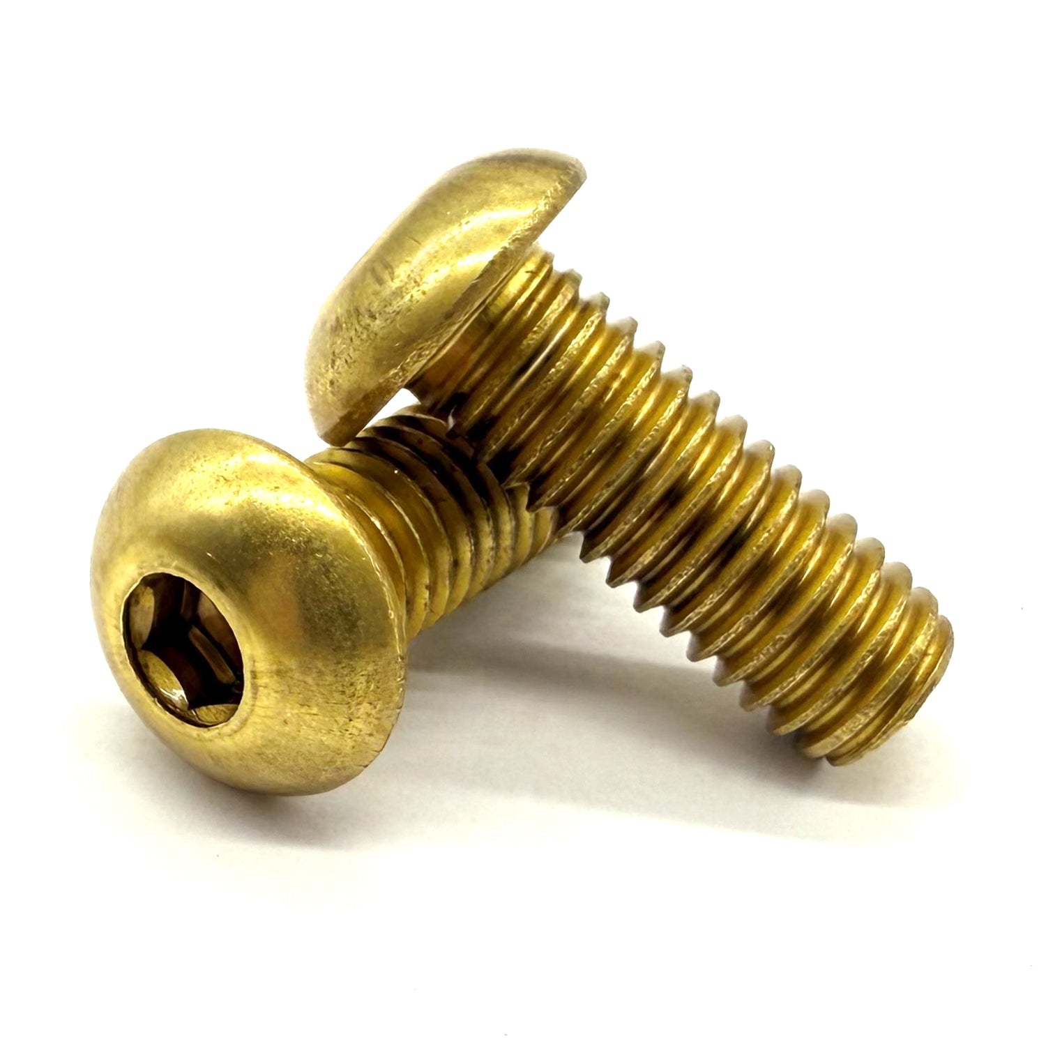 #6-32x1/2" Brass Button Head Socket Cap Screw