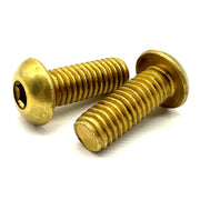 #8-32x1/2" Brass Button Head Socket Cap Screw