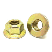 5/16"-18 Grade 8 Hex Flange Prevailing Torque Top Lock Nuts Zinc Yellow