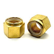 #8-32 Brass Nylon Insert Locknut