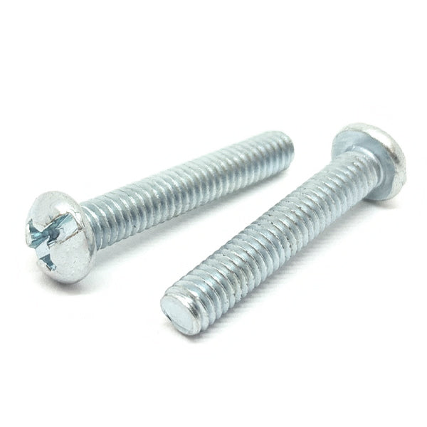 1/4-20x1-3/4" Combo Round Head Machine Screws Steel Zinc