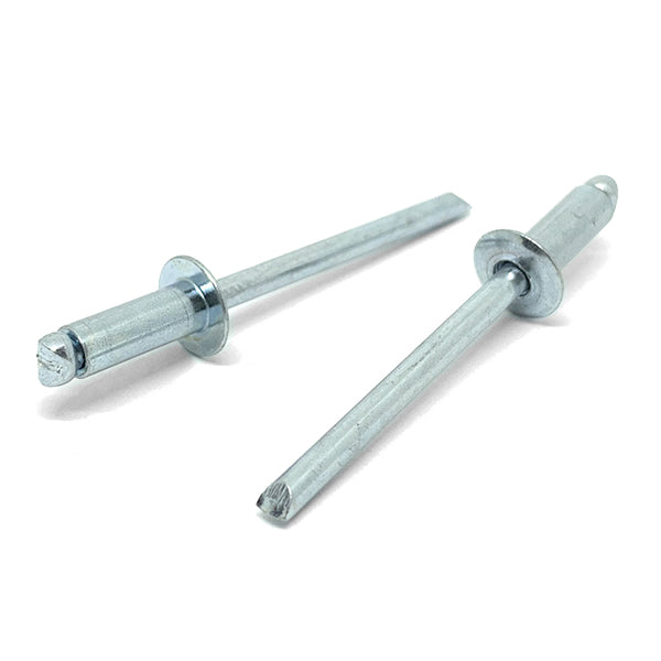 1/4" Dia 1/8"-1/4" (84)  Grip - Dome Head Blind Rivets Steel/Steel Mandrel Zinc