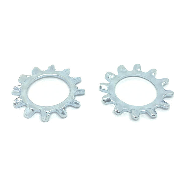 M5 Class 10 External Tooth Lock Washers Zinc Clear
