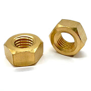 #10-24 Brass Finished Hex Nuts