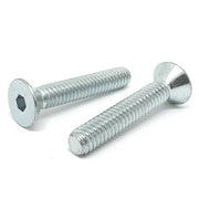 M10-1.5x16 Class 12.9 Alloy Flat Socket Head Cap Screws Zinc