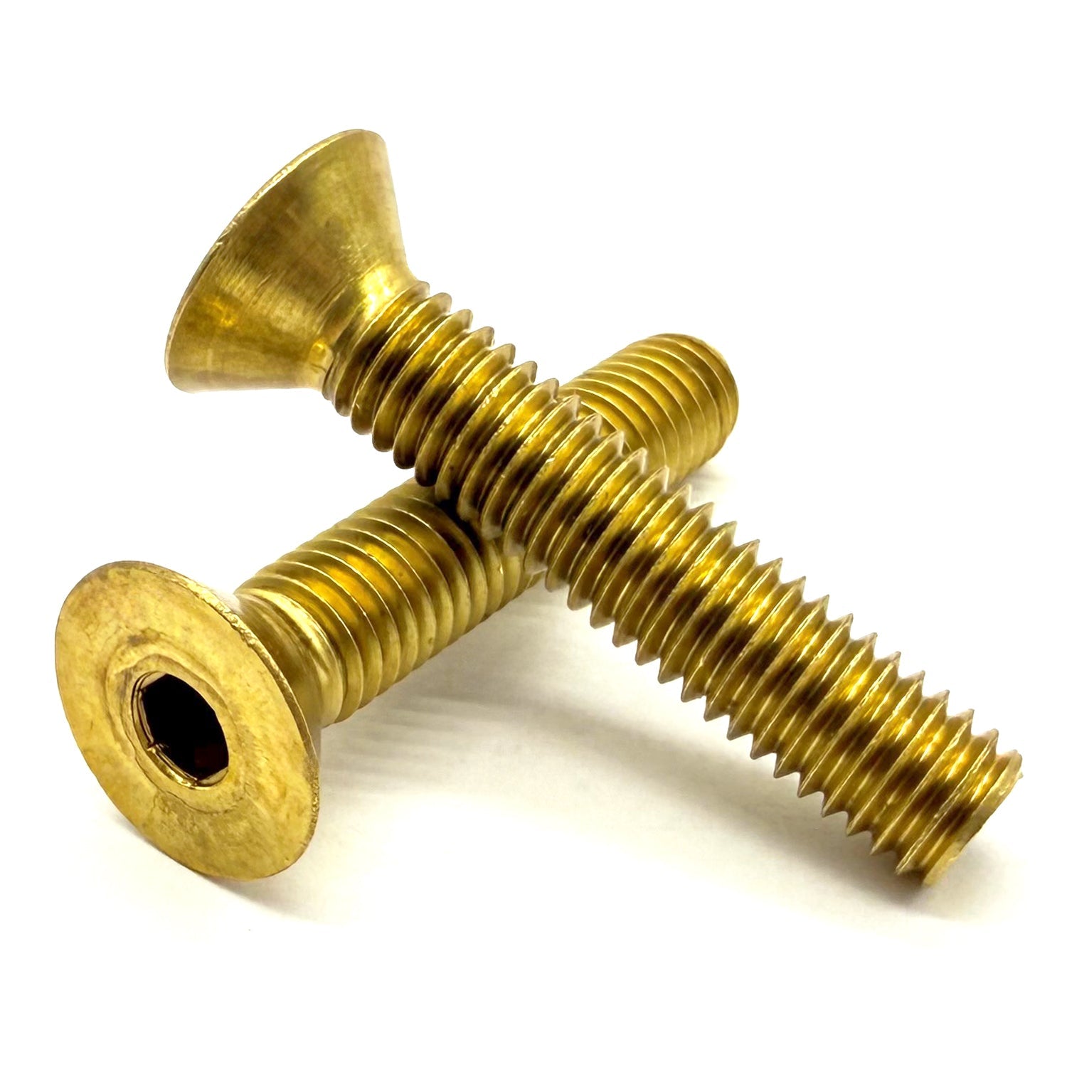 #10-24x1/2" Brass Flat Head Socket Cap Screw