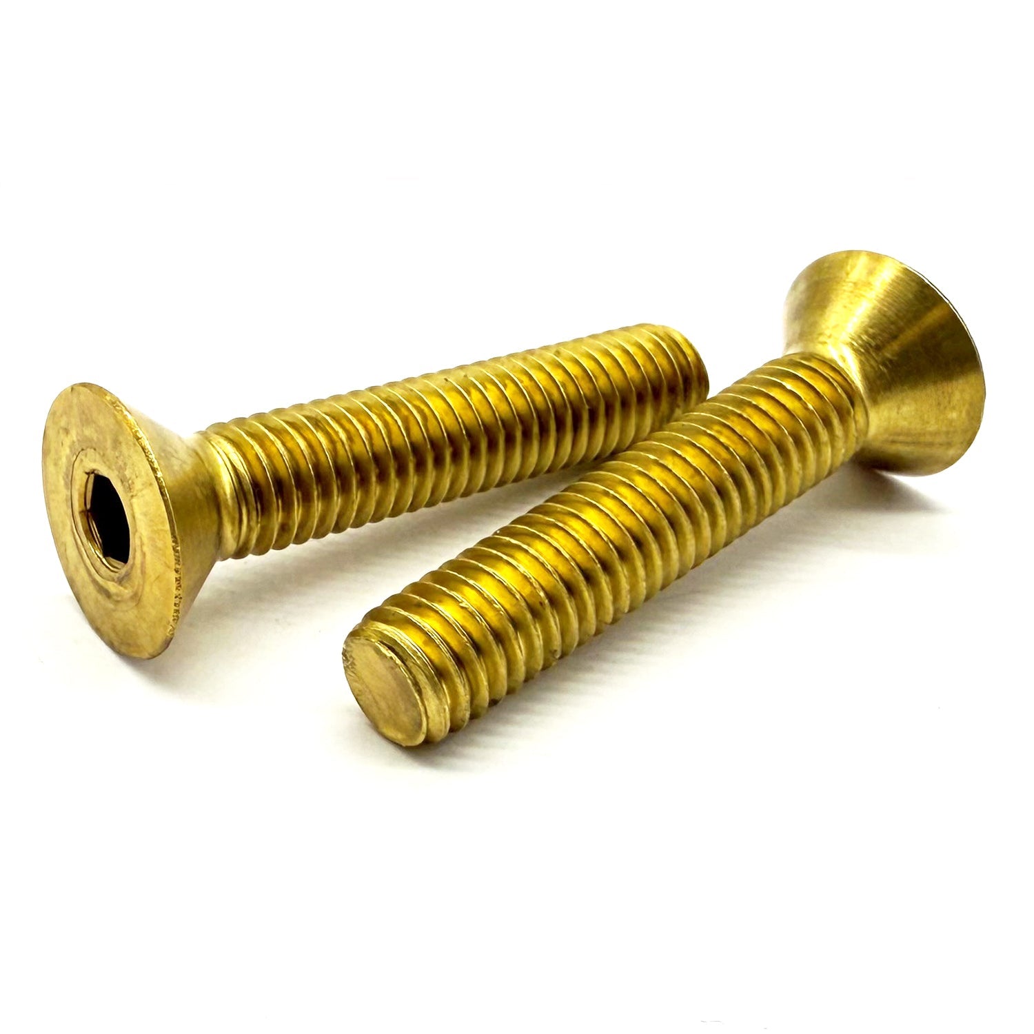 #10-32x1-1/2" Brass Flat Head Socket Cap Screw