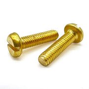 #8-32x1/4" Brass Slotted Fillister Machine Screws