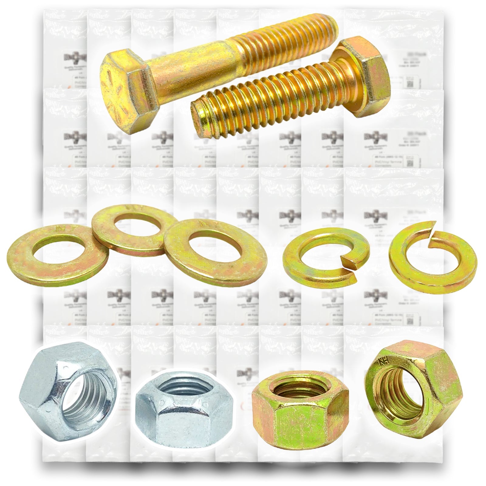 3/8"-16 Coarse Grade 8 Hex Cap Screws, Nuts, & Washers - 754 PCS