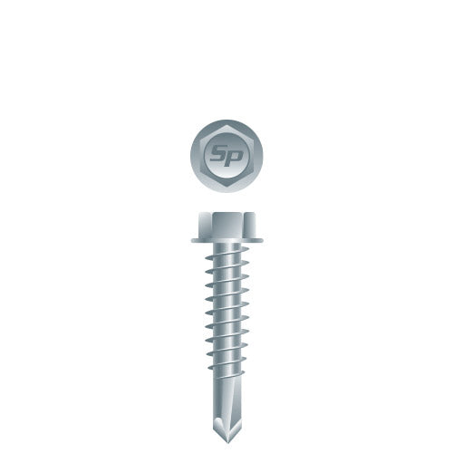5/16 Strong-Point Hex Washer Head 5/16 x 1-1/2, Zinc