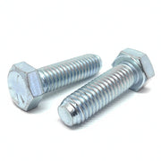 9/16-18x1" Hex Cap Screws Grade 5 Bolts Zinc Clear