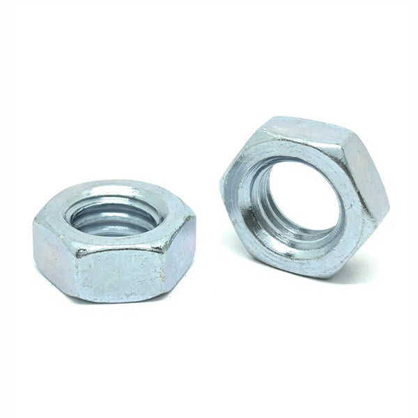 M10-1.5 Class 4 Hex Jam Nuts Zinc