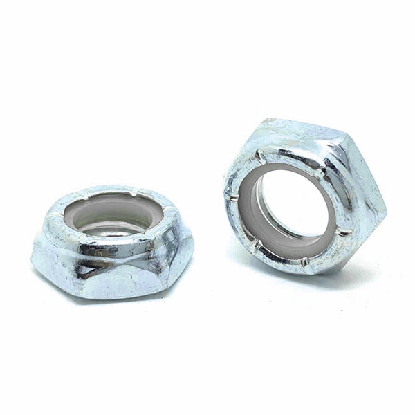 1/2"-20 Grade A Nylon Insert Hex Jam Nuts Zinc