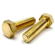3/8-16x1-1/4" Brass Hex Tap Bolts Full Thread