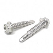 #8x2''  Stainless Steel Unslotted Hex Washer Head #2 Point Self Drilling Screws