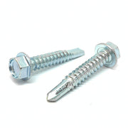 #6-20x3/4" Unslotted Hex Washer Head #2 Point Self Drilling Screws Zinc