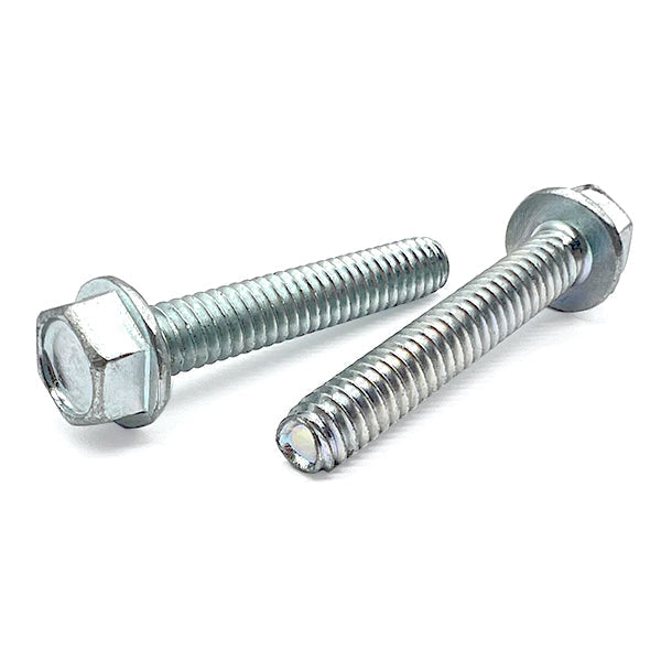 #10-32x5/8" Unslotted Indent Hex Washer Head Thread Rolling Screws Zinc Clear