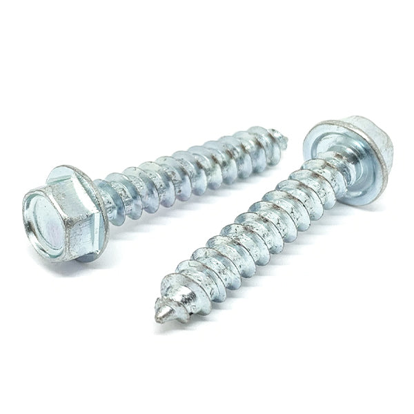#8x1" Hex Washer Head Type AB Self Tapping Sheet Metal Screws Zinc