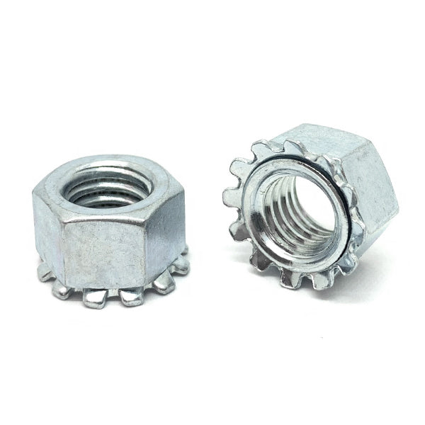 5/16"-18 Steel K Lock Nuts Zinc Clear