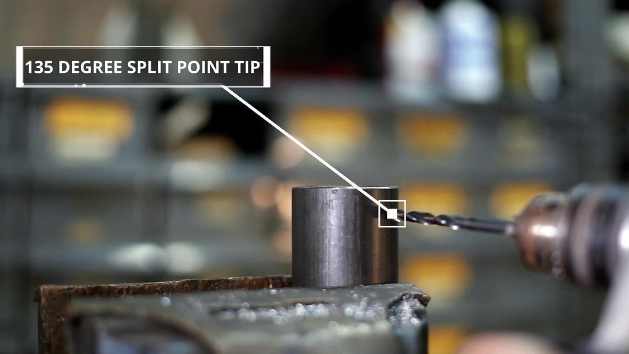 23/64" HSS Black & Gold KFD Split Point Jobber Length Drill Bit Killer Force Drill Bit