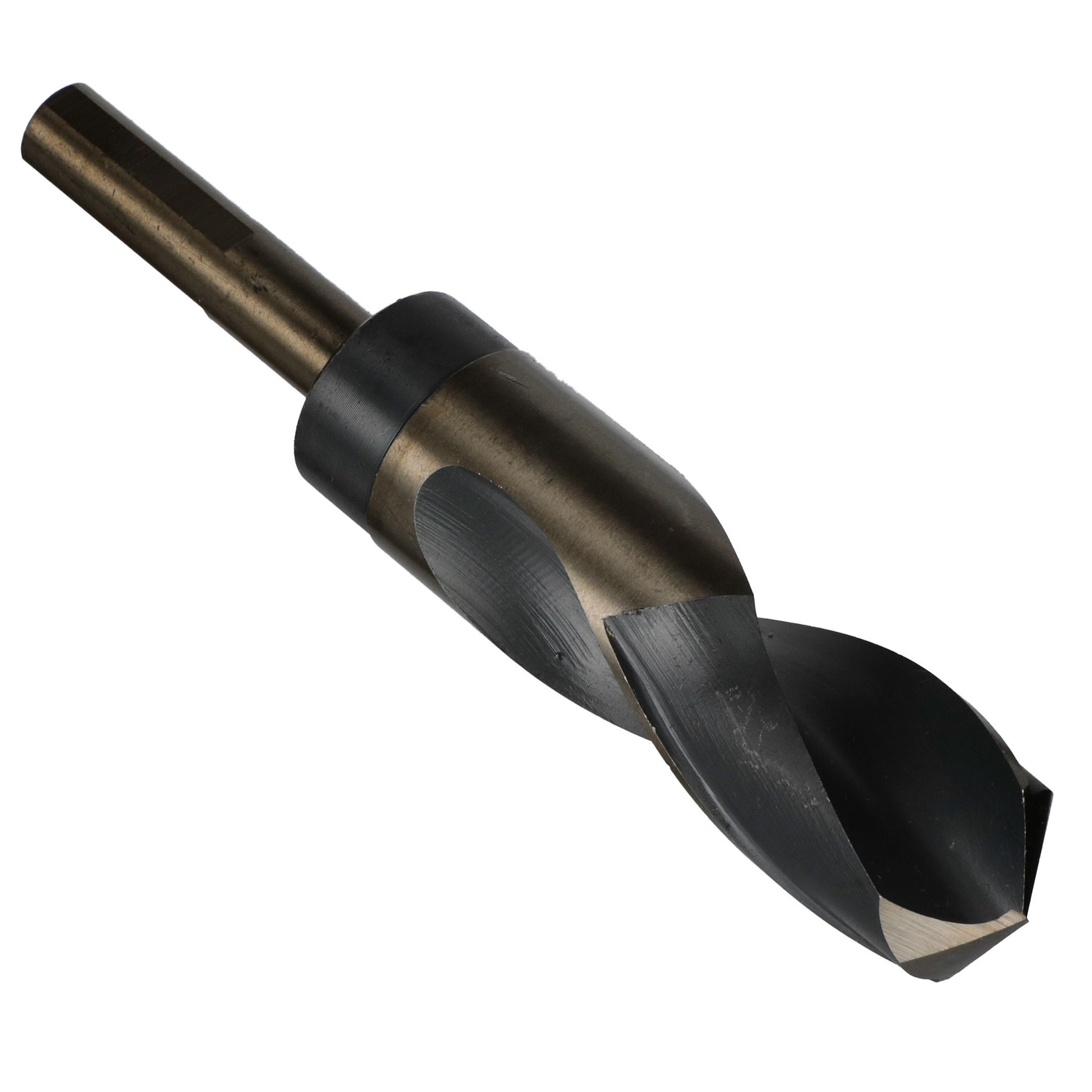 1-19/64" HSS Black & Gold Drill Bit with Reduced 1/2" 3-Flat Shank, Contractor Series