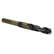 47/64" HSS Black & Gold Drill Bit with Reduced 1/2" 3-Flat Shank, Contractor Series