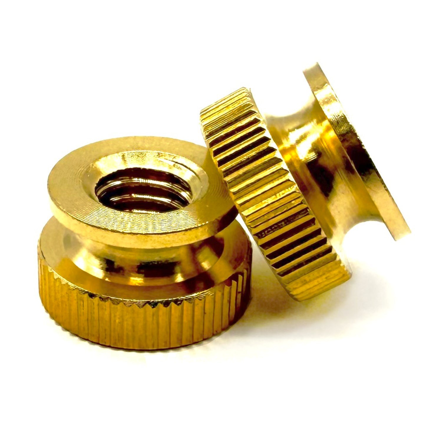 #6-32 Brass Knurled Thumb Nut
