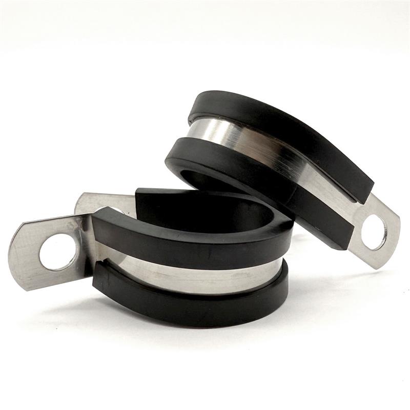1-1/2" Stainless Steel Rubber Insulated Medium Duty Cable Clamp