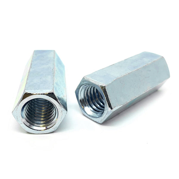1/4-20 x 1-3/4" Steel Coupling Nuts Zinc