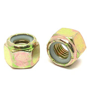 1"-8 Grade 8 Hex Nylon Insert Lock Nuts Zinc Yellow