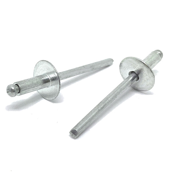 3/16" Dia 5/8"-3/4" (612)  Grip - Oversized Head Blind Rivets Aluminum/Aluminum Mandrel