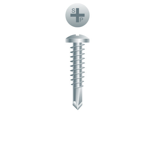 #10 Strong-Point Pan Head 10-16 x 3, PH, Zinc