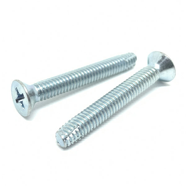 #10-24x2" Phillips Flat Head Type F Thread Cutting Screws Zinc