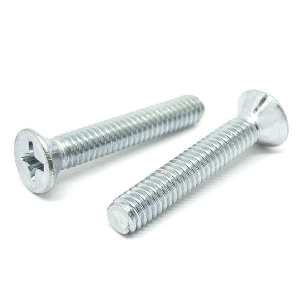 M2-0.4x10 Phillips Flat Head Machine Screws Steel Zinc