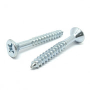 #12x3" Phillips Flat Head Wood Screws Zinc Clear