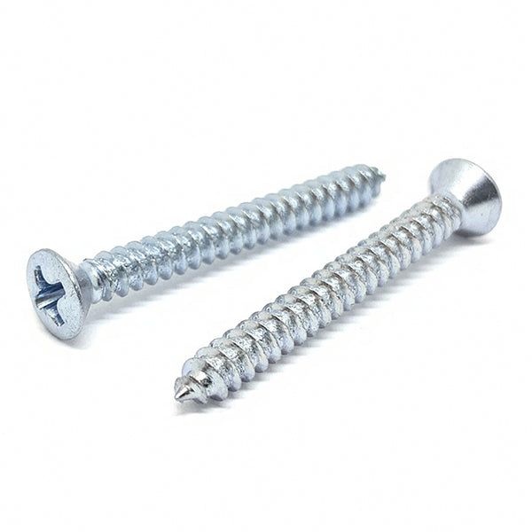 #8x1-1/2" Phillips Oval Head Type AB Self Tapping Sheet Metal Screws Zinc