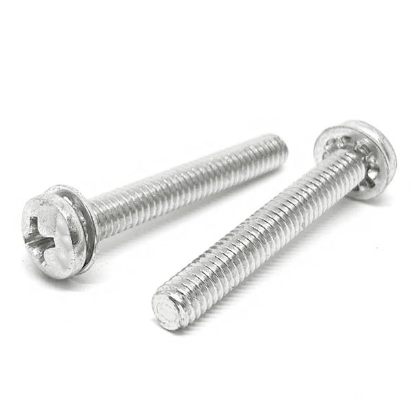 #4-40x3/4" 410 Stainless Steel Internal Tooth Sems Phillips Pan Head Machine Screws