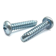#8-18x1/2" Phillips Pan Head Type BT Thread Cutting Screws Zinc Clear