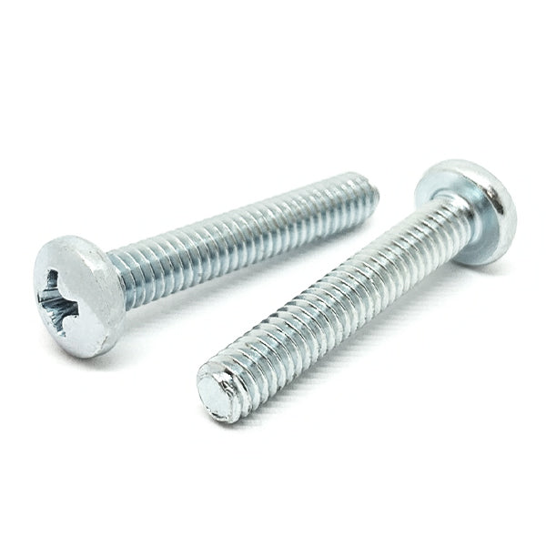 #6-32x1-1/4" Phillips Pan Head Machine Screws Steel Zinc